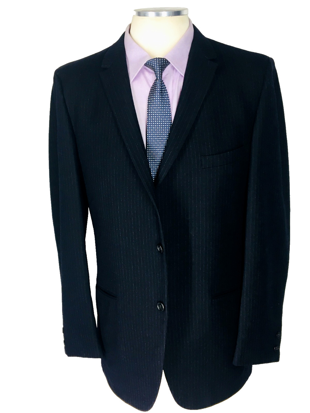 42L Kilpatricks Omaha 1950/60s Vintage 2 Button Pure Wool Blazer Jacket Black